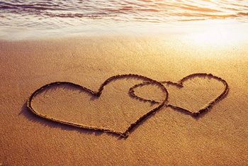 valentines day on the beach