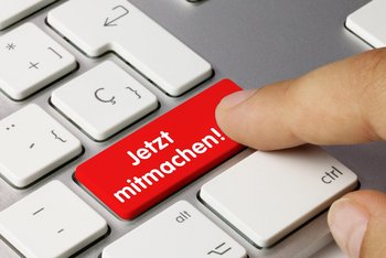 Jetzt mitmachen! Tastatur. Finger